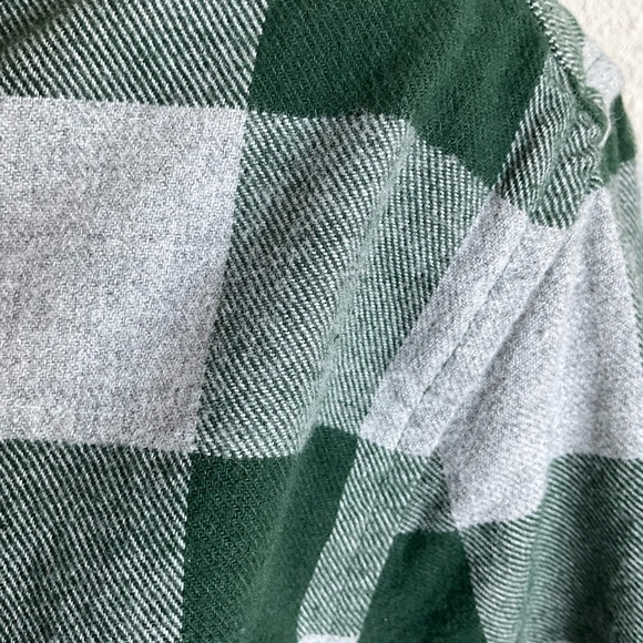 Green Buffalo Plaid Flannel Shirt Corduroy Trim Cotton XL - Picture 3 of 7